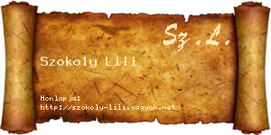 Szokoly Lili névjegykártya
